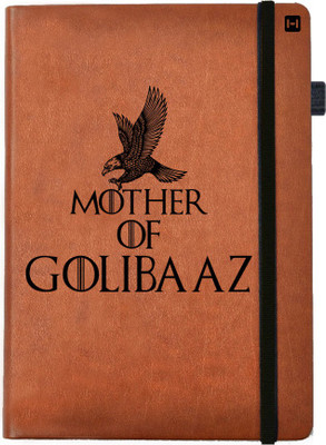 

Hamee A5 Notebook(Designer Printed Brown Leather A5 Notebook - 200 pages, A5 size Golibaaz, Brown)