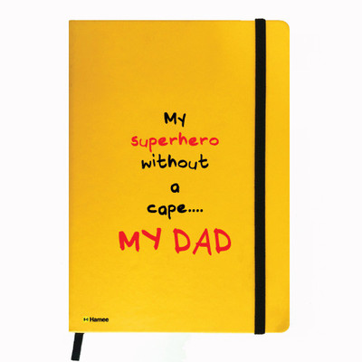 

Hamee A5 Notebook(Designer Printed Yellow Leather A5 Notebook - 200 pages, A5 size My Superhero, Yellow)
