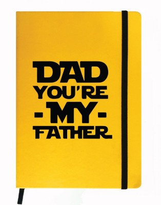 

Hamee A5 Notebook(Designer Printed Yellow Leather A5 Notebook - 200 pages, A5 size Dad you are my Father, Yellow)