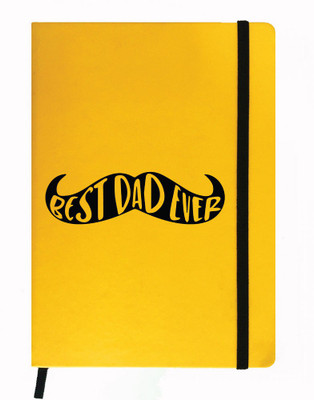 

Hamee A5 Notebook(Designer Printed Yellow Leather A5 Notebook - 200 pages, A5 size Best Dad ever, Yellow)