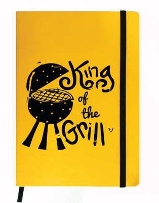 

Hamee A5 Notebook(Designer Printed Yellow Leather A5 Notebook - 200 pages, A5 size King Of the Grill, Yellow)