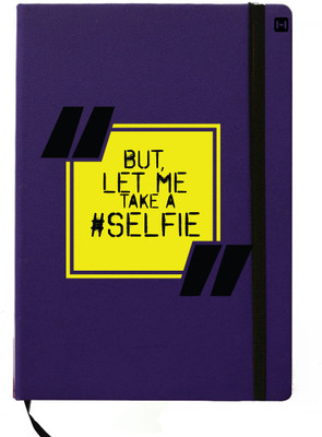 

Hamee A5 Notebook(Designer Printed Blue Leather A5 Notebook - 200 pages, A5 size Selfie, Blue)