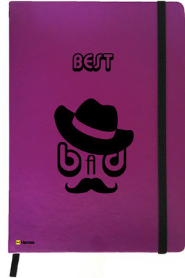 

Hamee A5 Notebook(Designer Printed Purple Leather A5 Notebook - 200 pages, A5 size Best Dad, Purple)