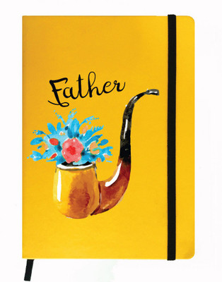 

Hamee A5 Notebook(Designer Printed Yellow Leather A5 Notebook - 200 pages, A5 size Father's Pipe Cigar, Yellow)