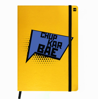 

Hamee A5 Notebook(Designer Printed Yellow Leather A5 Notebook - 200 pages, A5 size Chup Kar BAE, Yellow)