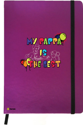

Hamee A5 Notebook(Designer Printed Purple Leather A5 Notebook - 200 pages, A5 size My Papa, Purple)
