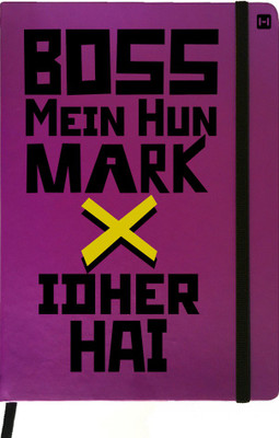 

Hamee A5 Notebook(Designer Printed Purple Leather A5 Notebook - 200 pages, A5 size X Idhar Hain, Purple)