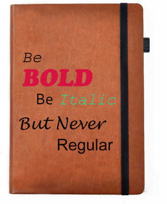 

Hamee A5 Notebook(Designer Printed Brown Leather A5 Notebook - 200 pages, A5 size Be Bold, Brown)