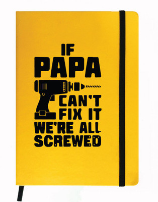 

Hamee A5 Notebook(Designer Printed Yellow Leather A5 Notebook - 200 pages, A5 size We are all Screwed, Yellow)