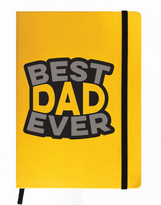 

Hamee A5 Notebook(Designer Printed Yellow Leather A5 Notebook - 200 pages, A5 size Best dad ever, Yellow)