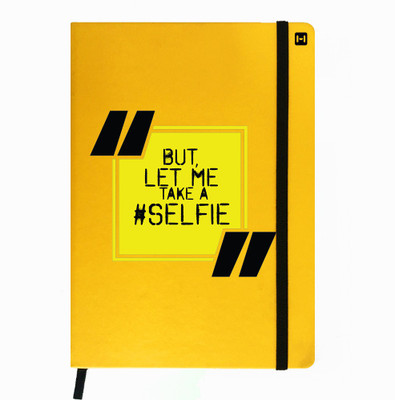 Hamee A5 Notebook(Designer Printed Yellow Leather A5 Notebook - 200 pages, A5 size Selfie, Yellow)