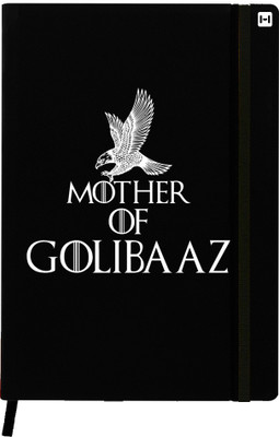 Hamee A5 Notebook(Designer Printed Black Leather A5 Notebook - 200 pages, A5 size Golibaaz, Black)