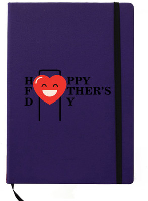 

Hamee A5 Notebook(Designer Printed Blue Leather A5 Notebook - 200 pages, A5 size Happy Father's Day, Blue)