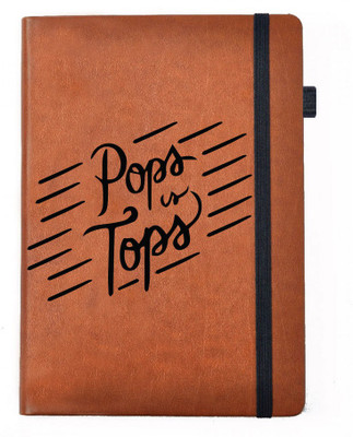 

Hamee A5 Notebook(Designer Printed Brown Leather A5 Notebook - 200 pages, A5 size Pops Is Tops, Brown)