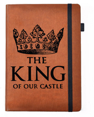 

Hamee A5 Notebook(Designer Printed Brown Leather A5 Notebook - 200 pages, A5 size King of our castle, Brown)