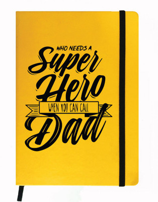 

Hamee A5 Notebook(Designer Printed Yellow Leather A5 Notebook - 200 pages, A5 size Who needs a super Hero!!, Yellow)