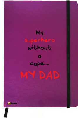 

Hamee A5 Notebook(Designer Printed Purple Leather A5 Notebook - 200 pages, A5 size My Superhero, Purple)