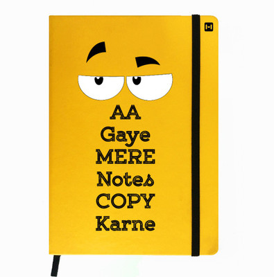 

Hamee A5 Notebook(Designer Printed Yellow Leather A5 Notebook - 200 pages, A5 size Copy Cat, Yellow)