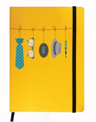 

Hamee A5 Notebook(Designer Printed Yellow Leather A5 Notebook - 200 pages, A5 size Dad Accessories On hanger, Yellow)