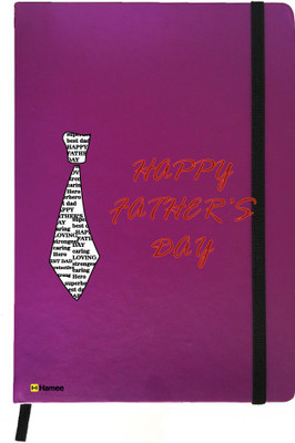 

Hamee A5 Notebook(Designer Printed Purple Leather A5 Notebook - 200 pages, A5 size Father's Day, Purple)