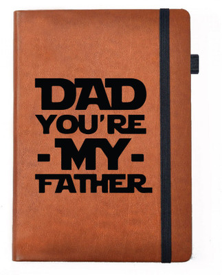 

Hamee A5 Notebook(Designer Printed Brown Leather A5 Notebook - 200 pages, A5 size Dad you are my Father, Brown)