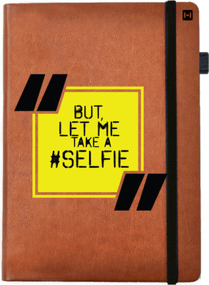 

Hamee A5 Notebook(Designer Printed Brown Leather A5 Notebook - 200 pages, A5 size Selfie, Brown)