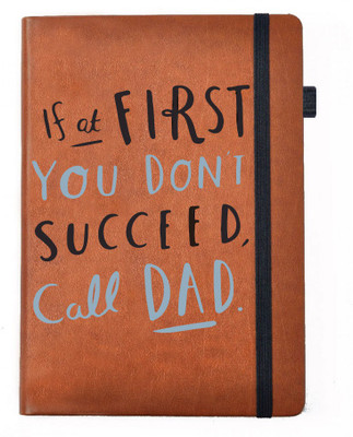 

Hamee A5 Notebook(Designer Printed Brown Leather A5 Notebook - 200 pages, A5 size Call DAD, Brown)
