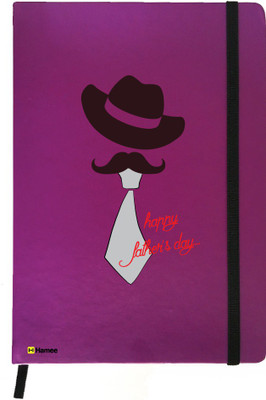 

Hamee A5 Notebook(Designer Printed Purple Leather A5 Notebook - 200 pages, A5 size Father's Day 2, Purple)