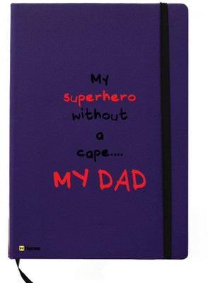 

Hamee A5 Notebook(Designer Printed Blue Leather A5 Notebook - 200 pages, A5 size My Superhero, Blue)