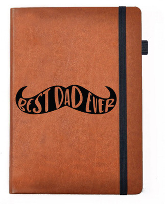 

Hamee A5 Notebook(Designer Printed Brown Leather A5 Notebook - 200 pages, A5 size Best Dad ever, Brown)