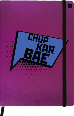 

Hamee A5 Notebook(Designer Printed Purple Leather A5 Notebook - 200 pages, A5 size Chup Kar BAE, Purple)
