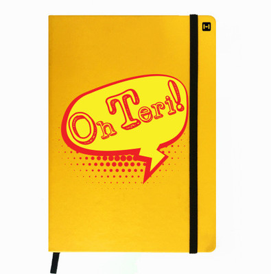 

Hamee A5 Notebook(Designer Printed Yellow Leather A5 Notebook - 200 pages, A5 size Oh Teri, Yellow)