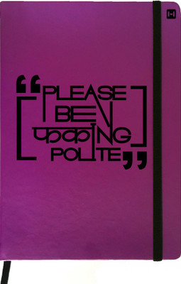 

Hamee A5 Notebook(Designer Printed Purple Leather A5 Notebook - 200 pages, A5 size Fucking Polite, Purple)