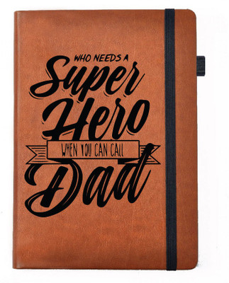 

Hamee A5 Notebook(Designer Printed Brown Leather A5 Notebook - 200 pages, A5 size Who needs a super Hero!!, Brown)