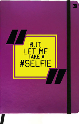 

Hamee A5 Notebook(Designer Printed Purple Leather A5 Notebook - 200 pages, A5 size Selfie, Purple)