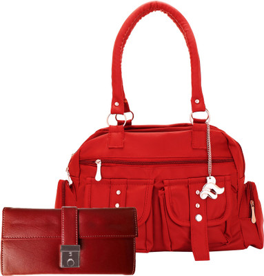 

Lady bar Shoulder Bag(Red)