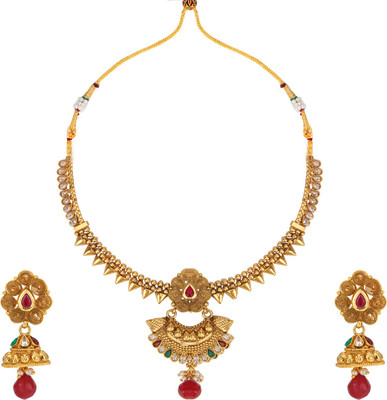 khetlazee Copper Gold-plated Multicolor Jewellery Set(Pack of 1)