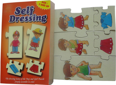 

Little Genius Card board puzzle- Self dressing(Multicolor)