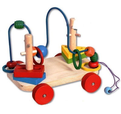

Jaibros Pole trailer beads around learning abacus toy for kids(Multicolor)