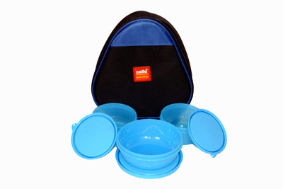 

Cello Max Fresh Tri 3 Containers Lunch Box(850 ml), Blue
