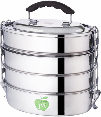 

JVL Oval Travelling Set 8 Containers Lunch Box(2000 ml), Steel
