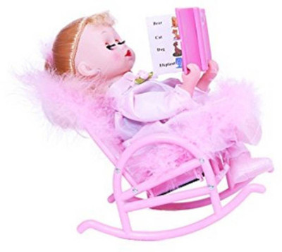 

AR Enterprises Musical Moving Book Reading Chair Doll(Pink)