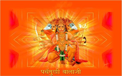 

Panchmukhi Hanuman Ji Poster Paper Print(12 inch X 18 inch, Rolled)