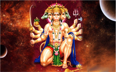 

Panchmukhi Hanuman Ji Poster Paper Print(12 inch X 18 inch, Rolled)