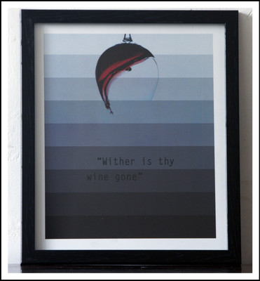 

New Fine Work Wine Love Quote Poster (9X12) For Room Fine Art Print(31 inch X 28 inch)