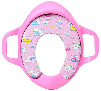 

Golden Feather Honey Bee Cushioned seat with Handle Pink Potty Seat(Pink)