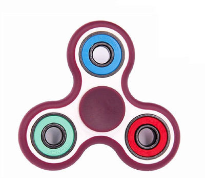 

Premsons Premium Quality Fidget Spinner 608 Four Bearing Amazing Spin Time Tri Ultra Speed Hand Spin White Burgundy(1 Pieces)