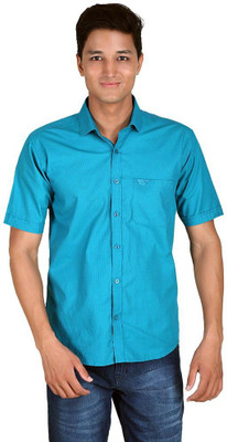 SN'C Men Checkered Casual Green Shirt