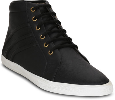 

Kielz Black-Synthetic-Sneakers Sneakers For Men(Black