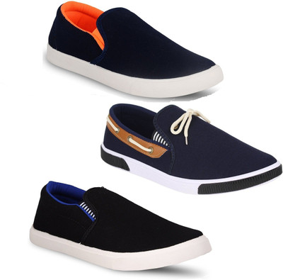 

Chevit Men's Trio COMBO Of 3 Casual Loafers, Sneakers Shoes (Moccasins & Sports) Outdoors For Men(Multicolor